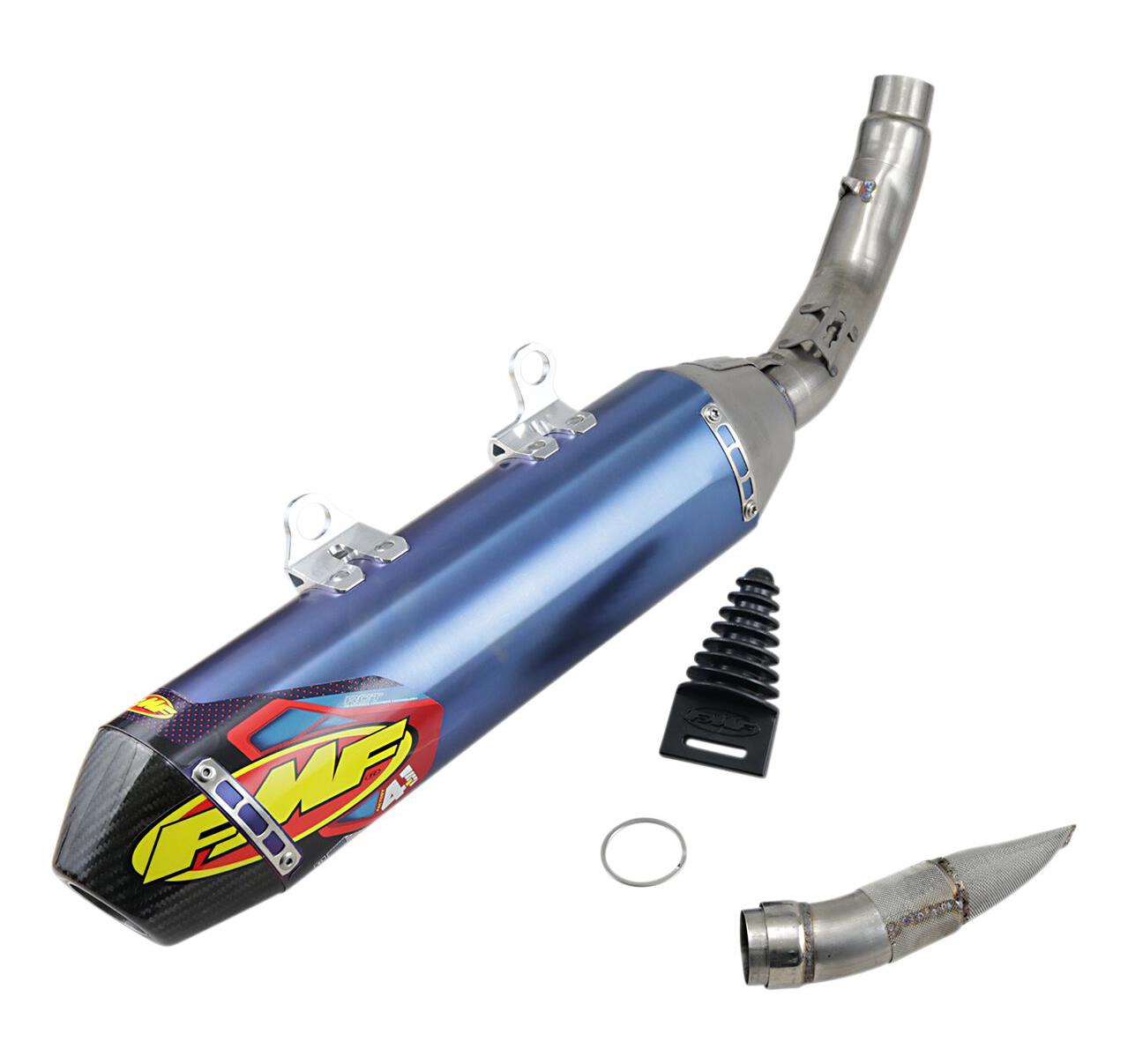 FMF Factory 4.1 RCT Blue Slip-On Carbon End Exhaust Silencer For Husqvarna FX 350 2019-2022